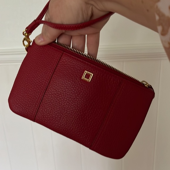 LODIS Genuine Red Leather Wristlet - Picture 7 of 10